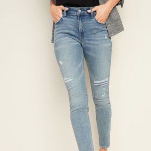 Old Navy Mid-Rise Rockstar Super Skinny Rip & Repair Jeans for Women